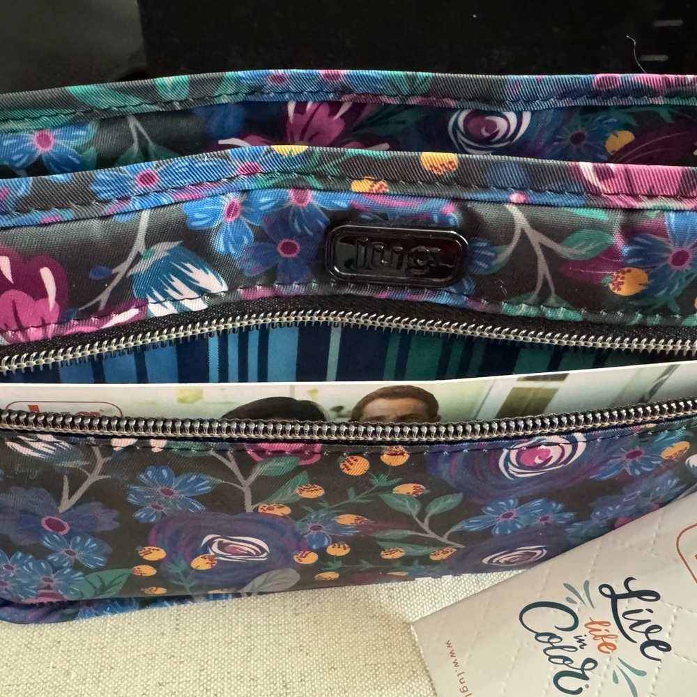 Lug  Colorful Blues & Purples Floral Travel Bag - Picture 4 of 9
